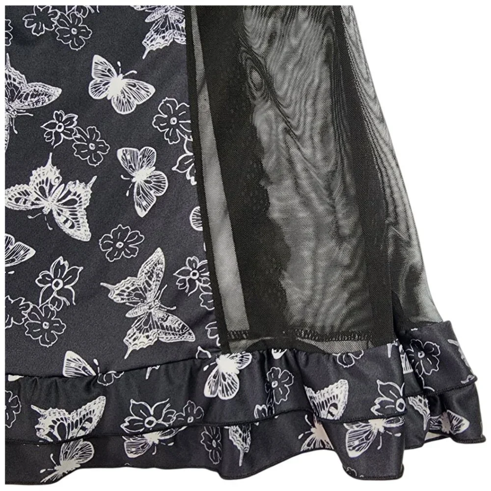 Jessica Simpson intimates Babydoll Lingerie- SMALL- Black & White- Women's